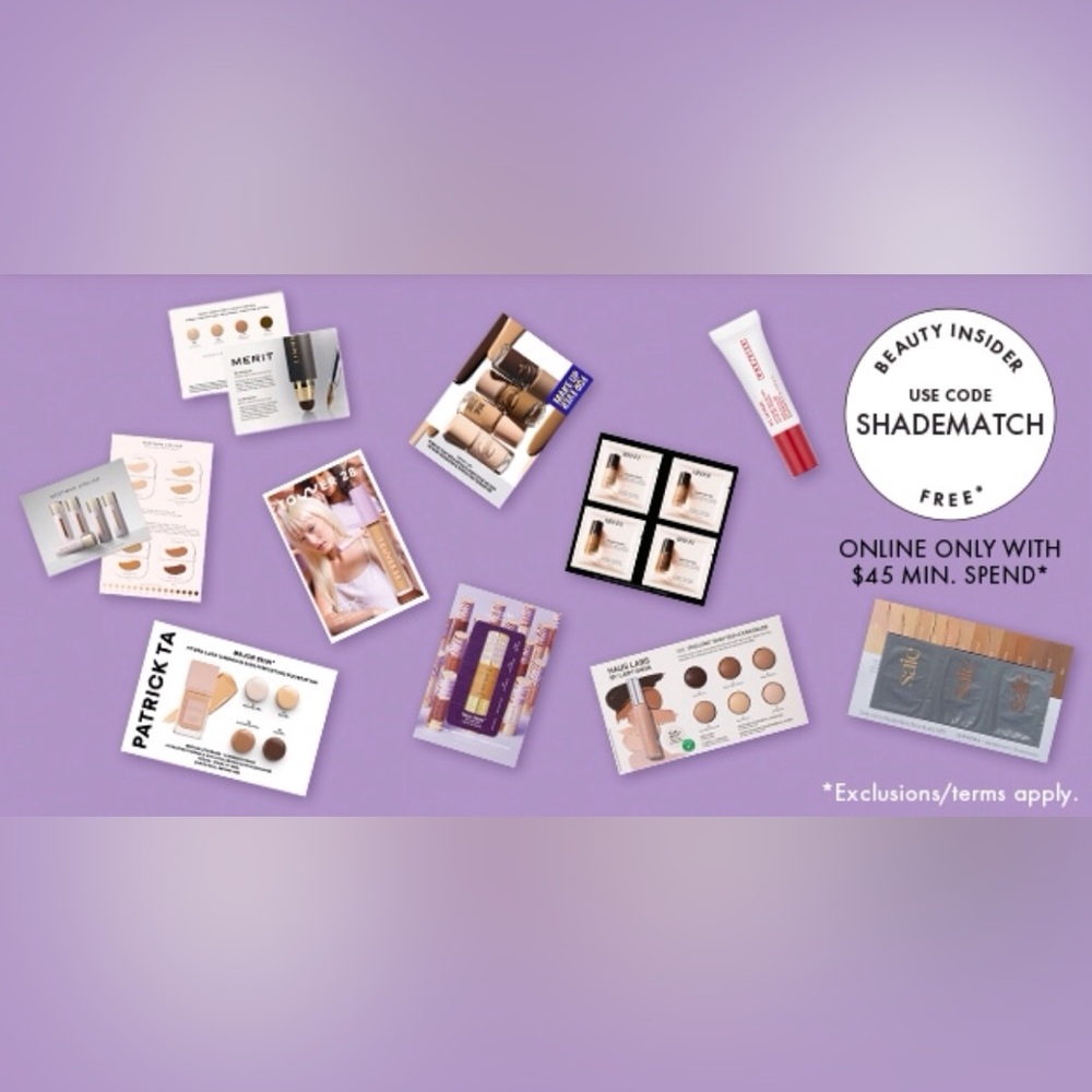 NIB Sephora Beauty Insider Foundation Sample & Primer 11 Piece Set.